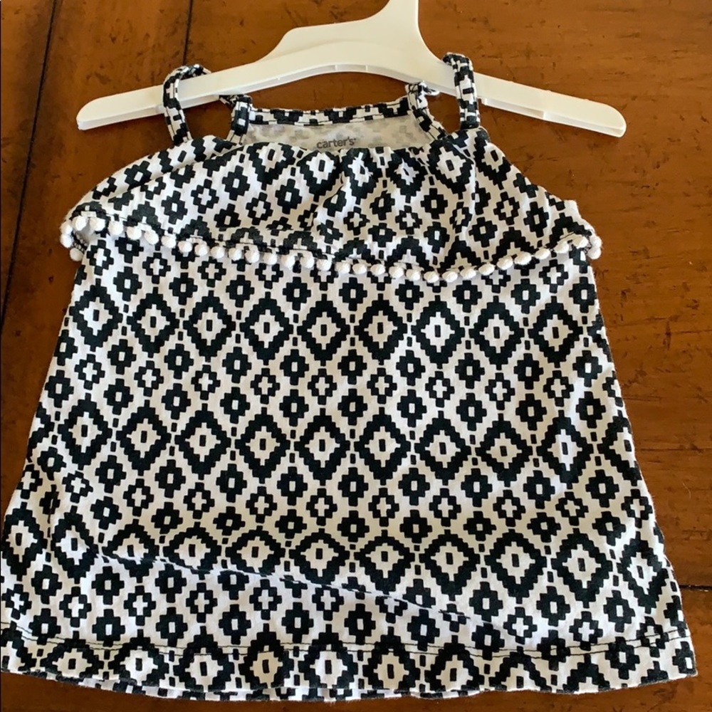 Black and white Aztec tank